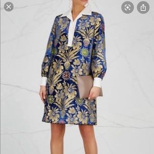 NWT TORY BURCH Cosmic Floral Foiled Velvet dress